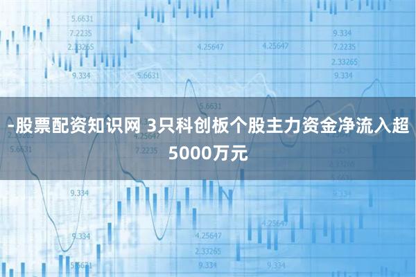 -股票配资知识网 3只科创板个股主力资金净流入超5000万元
