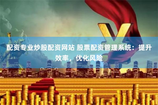 配资专业炒股配资网站 股票配资管理系统：提升效率，优化风险